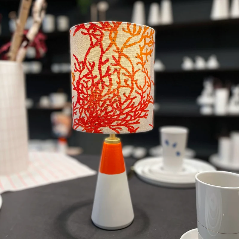 Tischlampe Koralle orange
