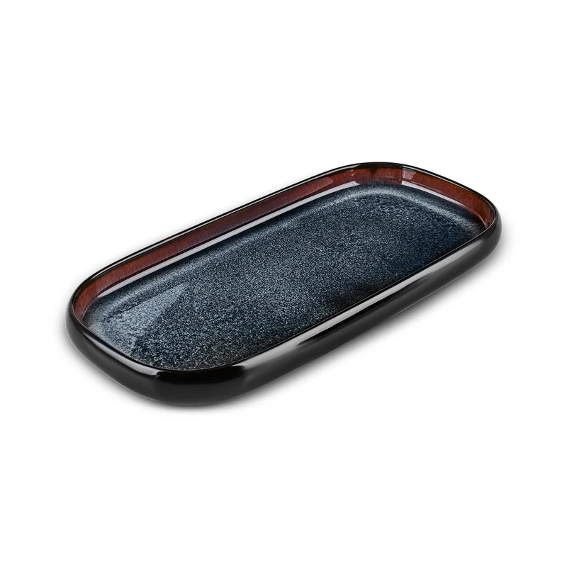 Karaca Earth Collection Galactic Shiny Black 55-teiliges Tafelservice für 12 Personen