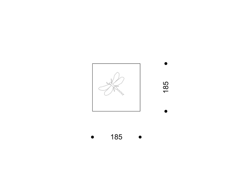Wandfliese | Majolika Dragonfly