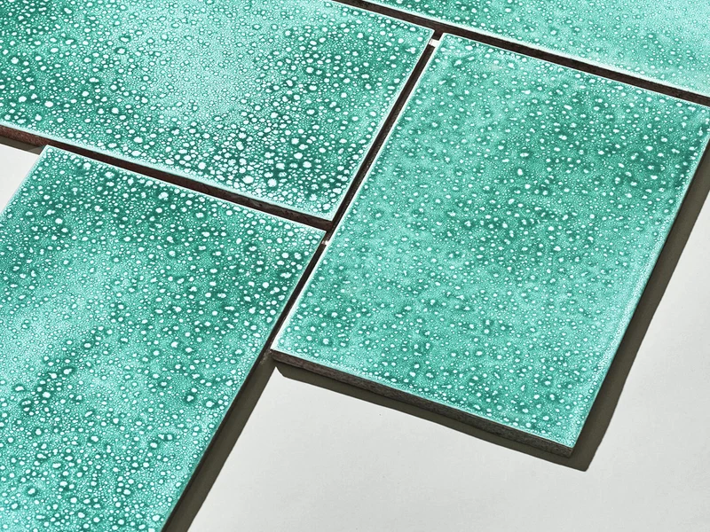 Wandfliese | Raindrops | Emerald Green