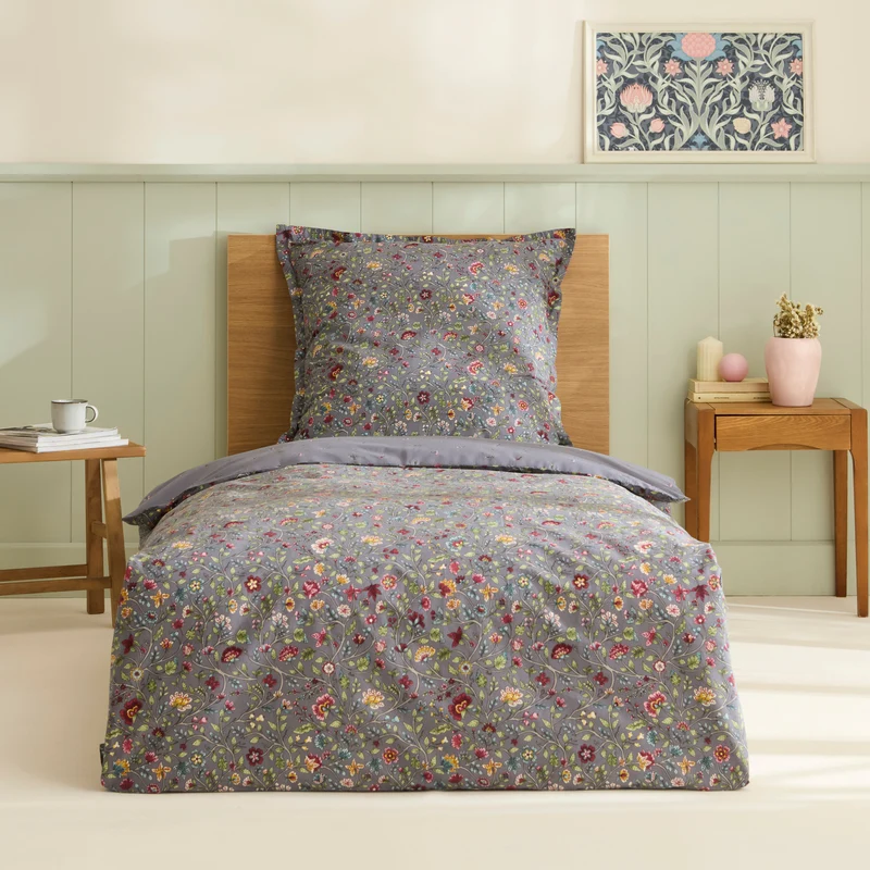 Karaca Ansey Satin-Bettbezug-Set, Blau