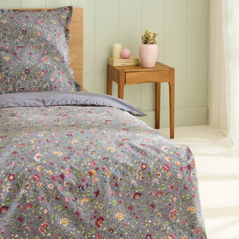 Karaca Ansey Satin-Bettbezug-Set, Blau
