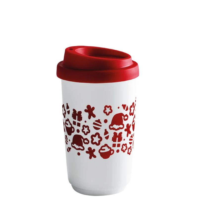 KAHLA touch! Becher 0,40 l + Trinkdeckel Xmas