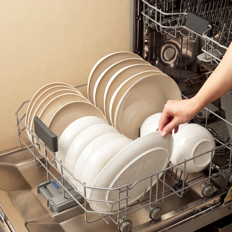 Karaca Earth Collection Rise 55-teiliges 12-Personen-Tafelservice Plus Creme