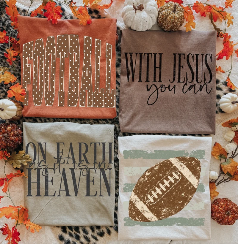 Football & Jesus Tees