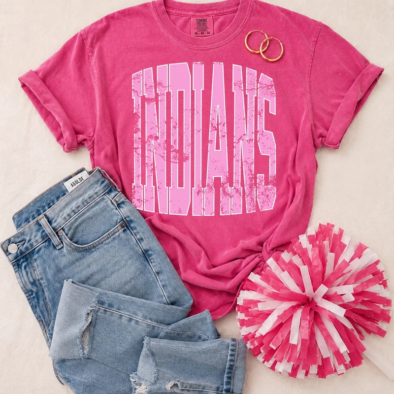 ADULT Pink Vintage Mascot Tees