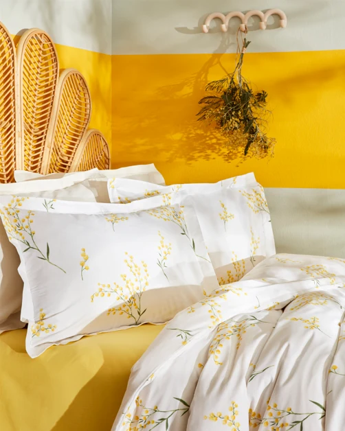 Karaca Loretta Bettbezug-Set, Einzelbett, Gelb