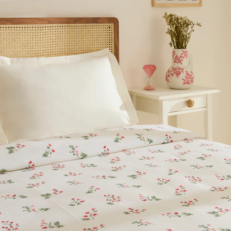 Karaca Silvie 100 % Baumwoll-Piqué, Doppelbett, Rot