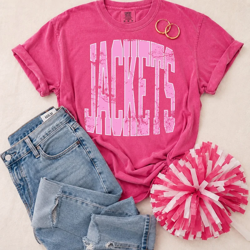 ADULT Pink Vintage Mascot Tees