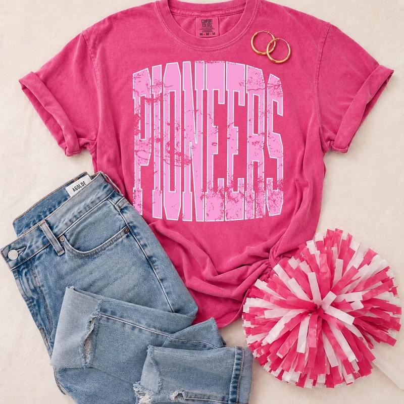 ADULT Pink Vintage Mascot Tees