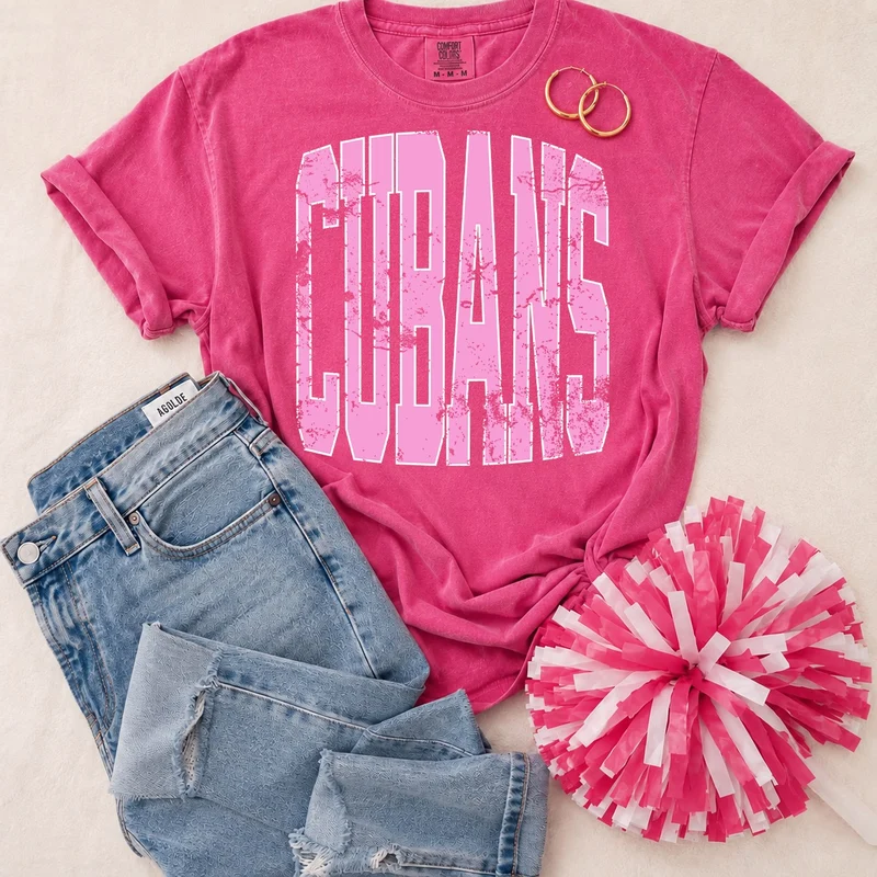 ADULT Pink Vintage Mascot Tees