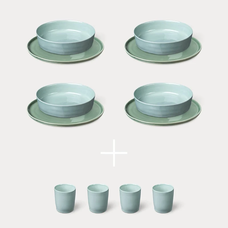ELEPHANT FEET Everyday Set - two colors of blue
