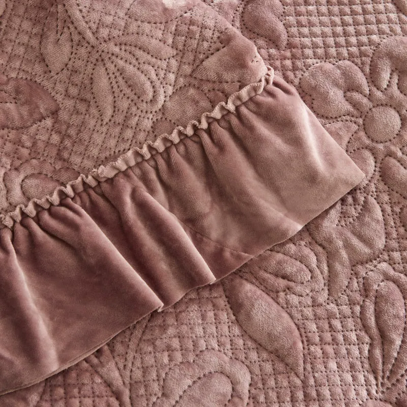 Karaca Audrey Tagesdecke, Einzelbett, Rose