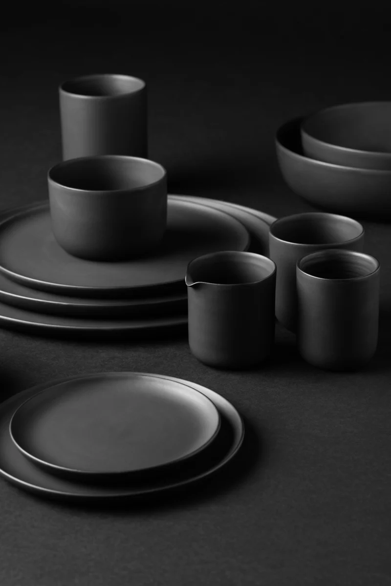 KAYA H Small Plate - Set of 4 | matte-black
