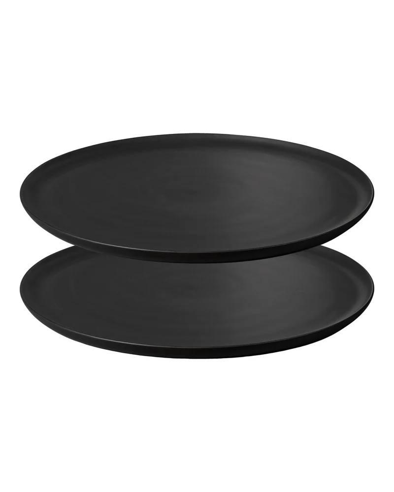 KAYA H Grand Dinner Plate - Set of 2 | matte-black