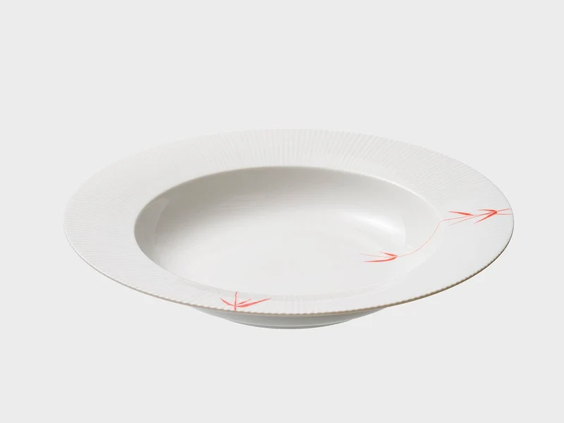 Teller tief | Adonis | Red Bamboo | 25 cm