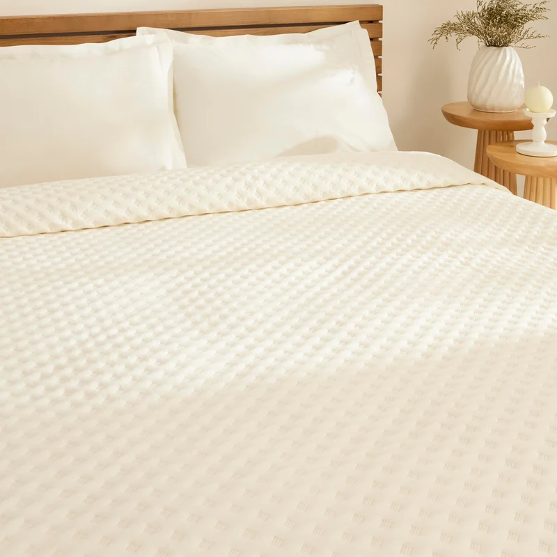 Karaca Ines Tagesdecke, Einzelbett, Ecru
