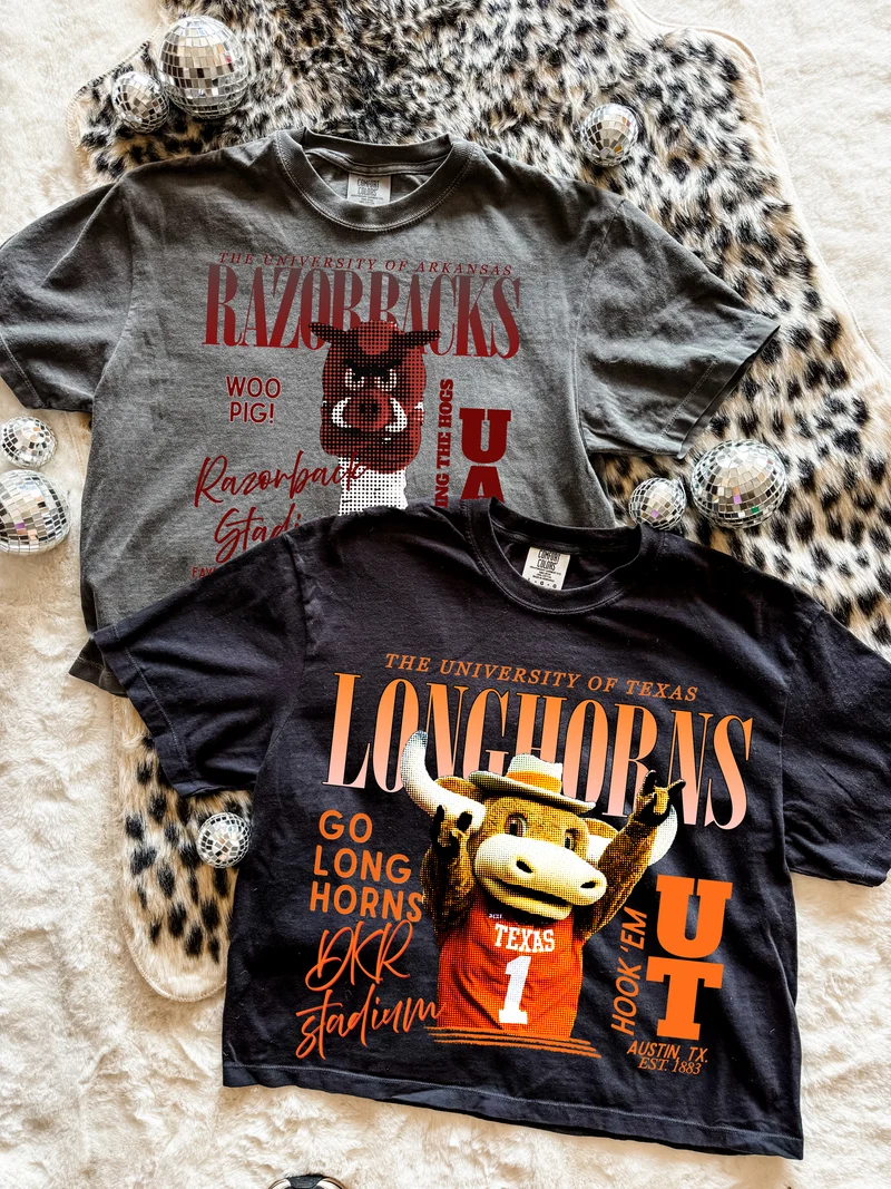 UA & UT Collegiate Boxy Crop Tees