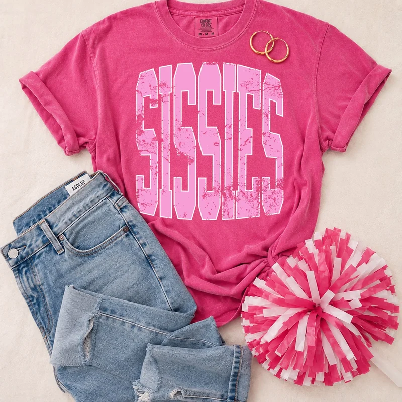 ADULT Pink Vintage Mascot Tees