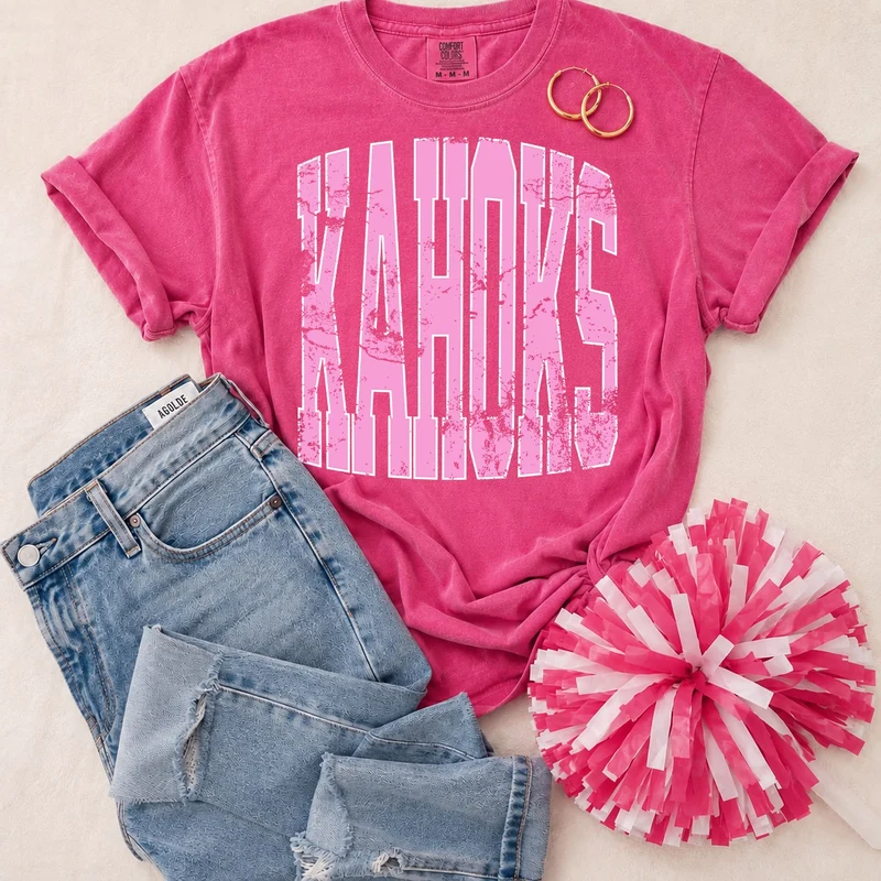 ADULT Pink Vintage Mascot Tees