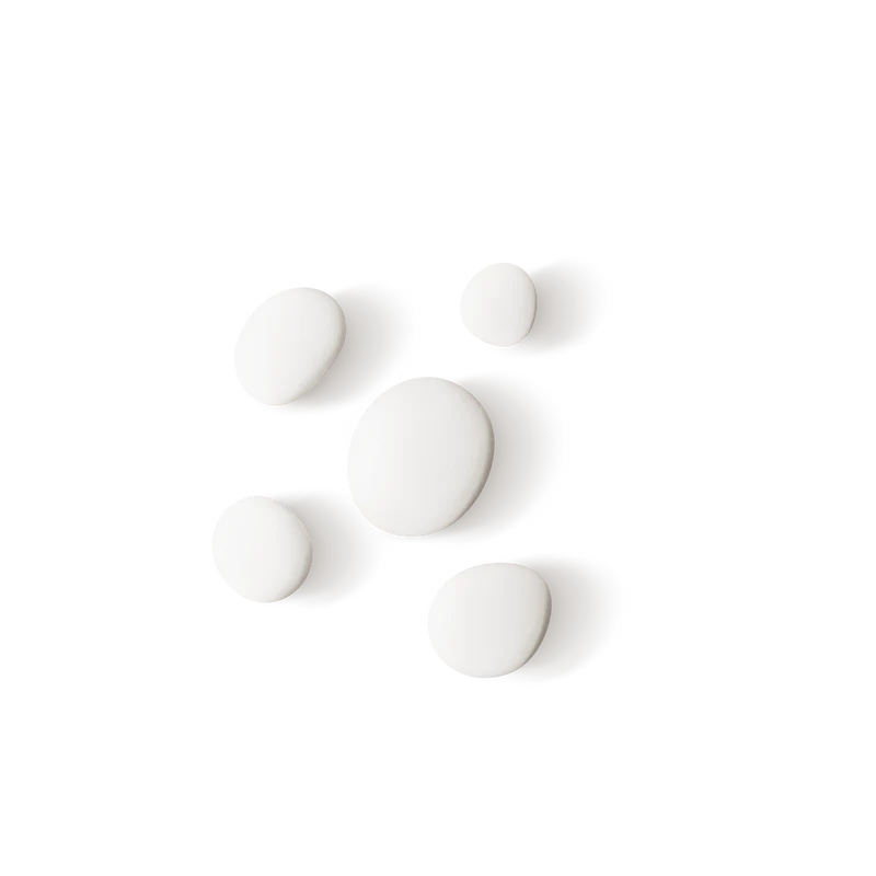 Wandinstallation HOOKS Set of 5 - round | off-white