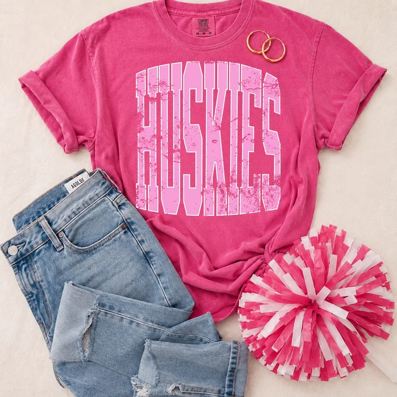 ADULT Pink Vintage Mascot Tees