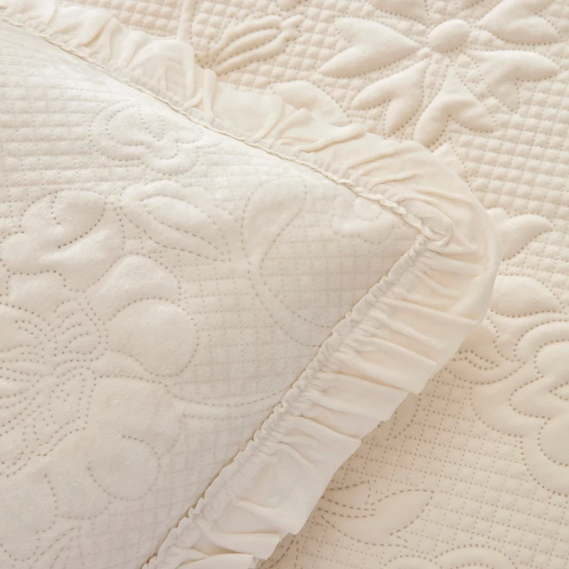 Karaca Audrey Tagesdecken-Set, Einzelbett, Ecru
