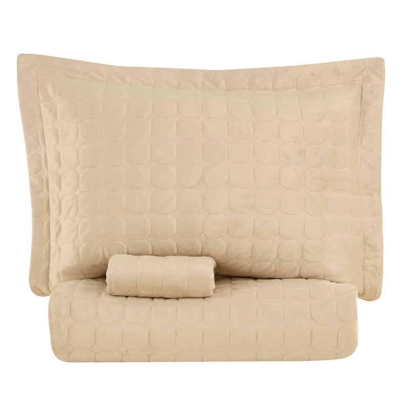 Karaca Alice Tagesdecken-Set, Doppelbett, Beige