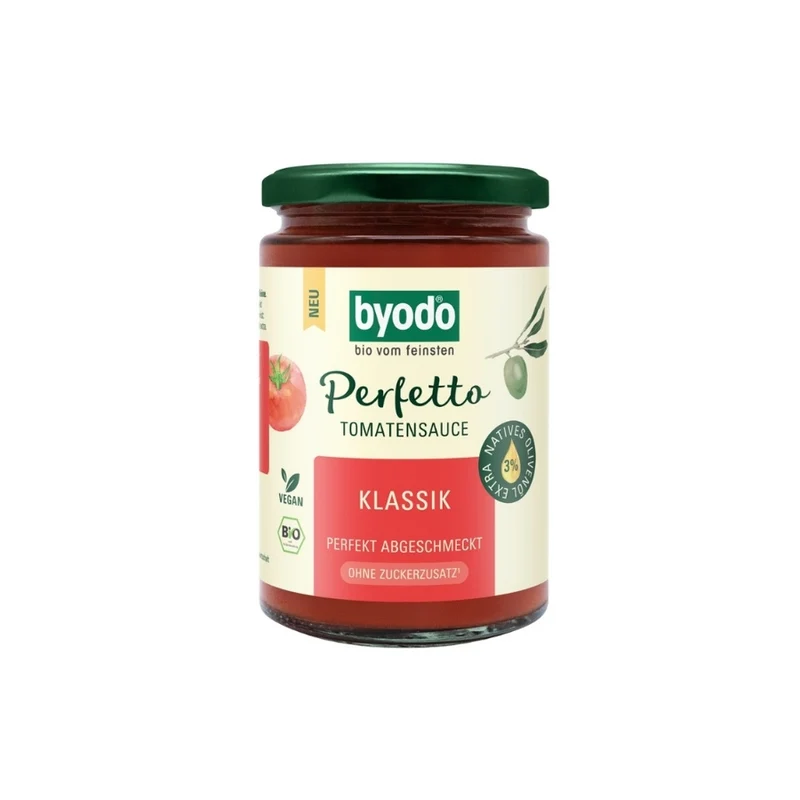 Byodo Perfetto Tomatensauce Klassik Glas Bio, 340ml
