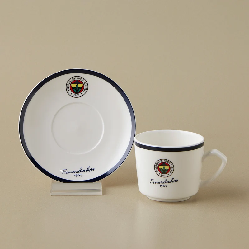 Karaca x Fenerbahçe Lizenziertes 6-Personen-Kaffeetassen-Set 80 ml