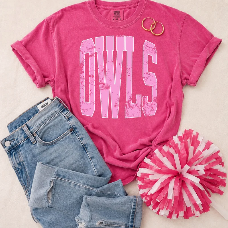 YOUTH Pink Vintage Mascot Tees