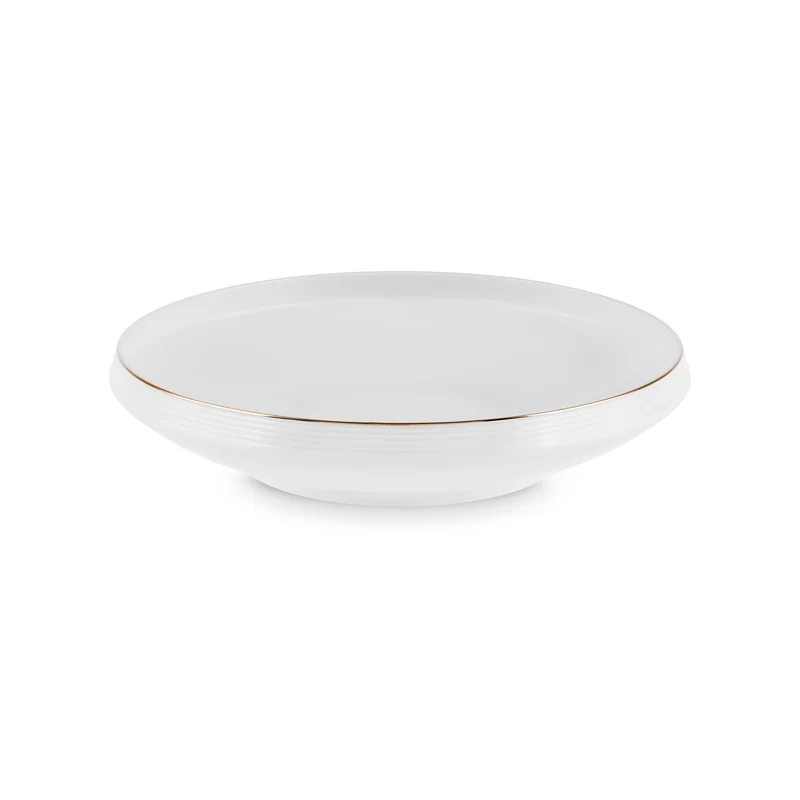 Karaca Stream Bone Aris 53-teiliges Tafelservice für 12 Personen, Gold