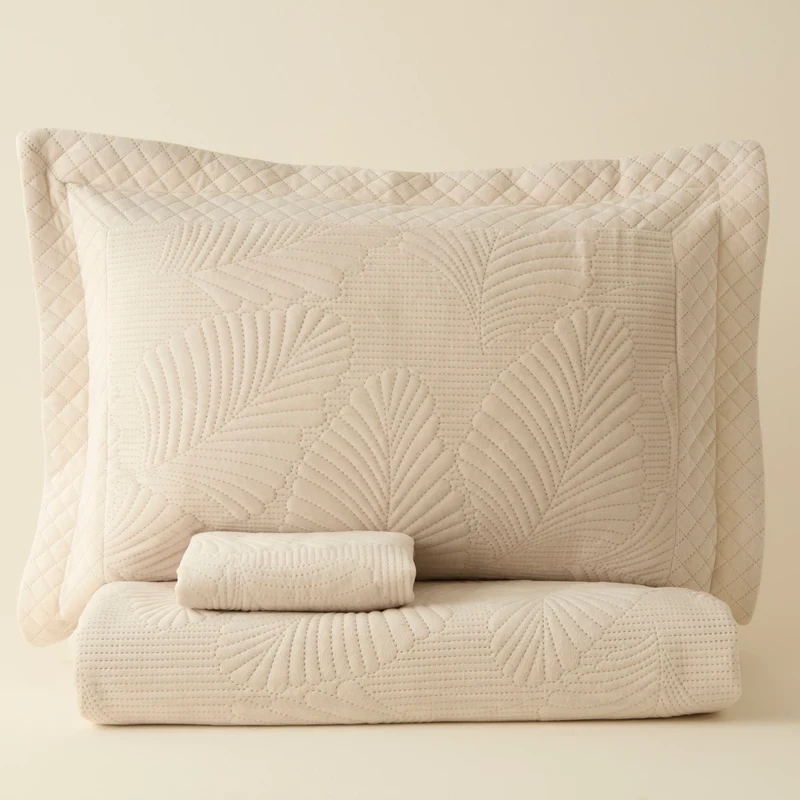 Karaca Lean Tagesdecke, Doppelbett, Ecru