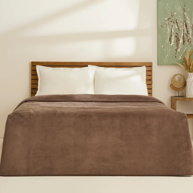Karaca Chloe Tagesdecke, Doppelbett, Braun