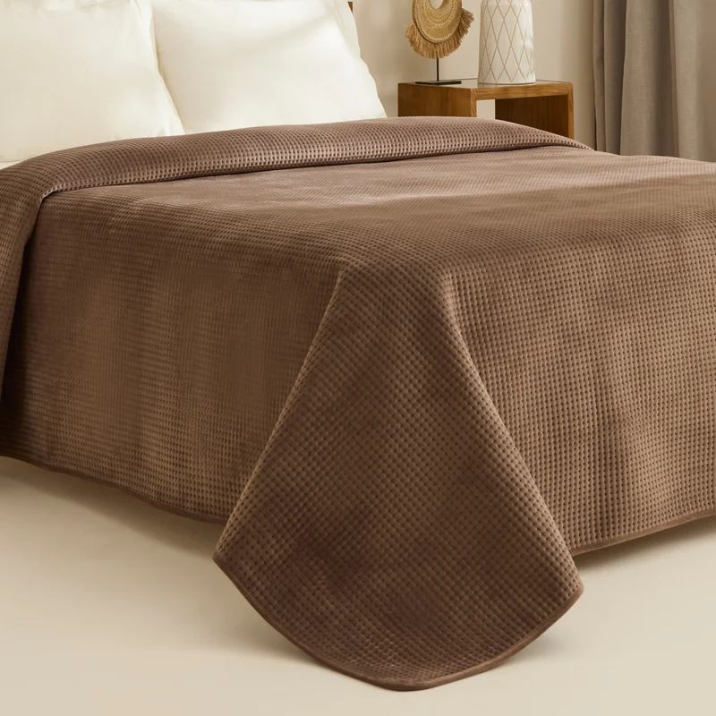 Karaca Chloe Tagesdecke, Doppelbett, Braun