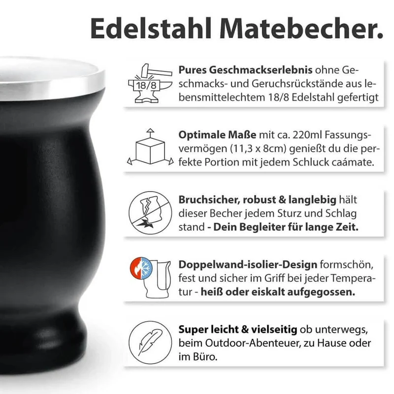 Matebecher mit Bombilla