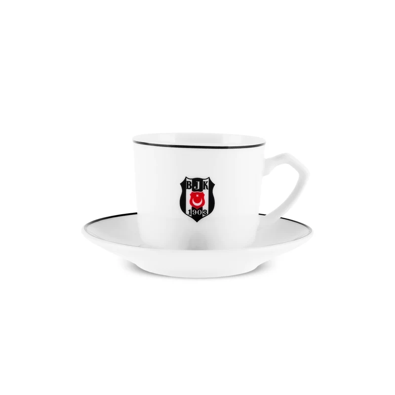 Karaca x Beşiktaş Lizenziertes 6-Personen-Kaffeetassen-Set 80 ml