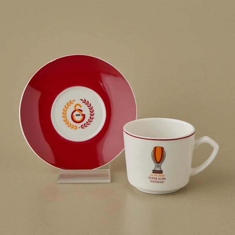 Karaca x Galatasaray Lizenziertes 6-Personen-Kaffeetassen-Set 80 ml