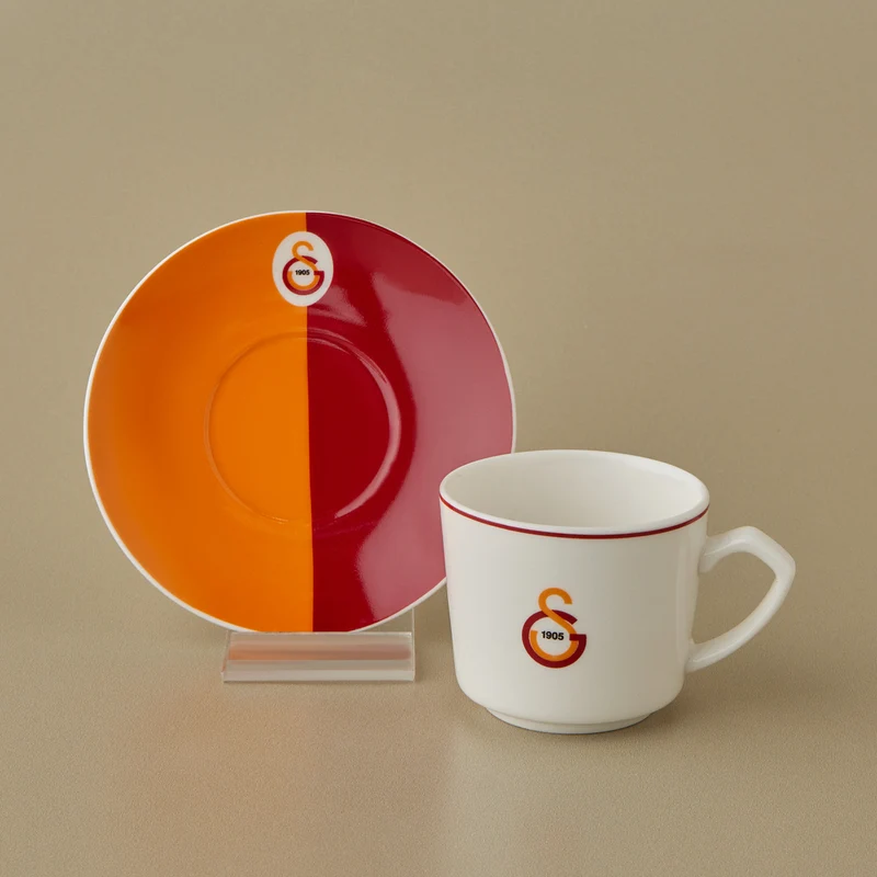 Karaca x Galatasaray Lizenziertes 6-Personen-Kaffeetassen-Set 80 ml