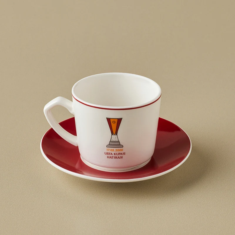 Karaca x Galatasaray Lizenziertes 6-Personen-Kaffeetassen-Set 80 ml