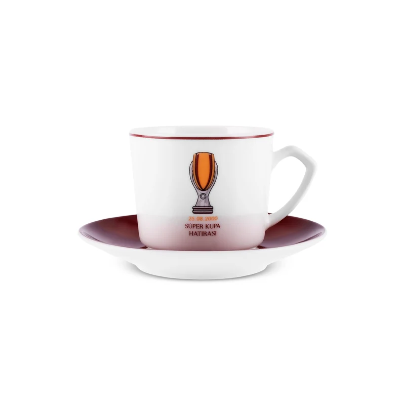 Karaca x Galatasaray Lizenziertes 6-Personen-Kaffeetassen-Set 80 ml