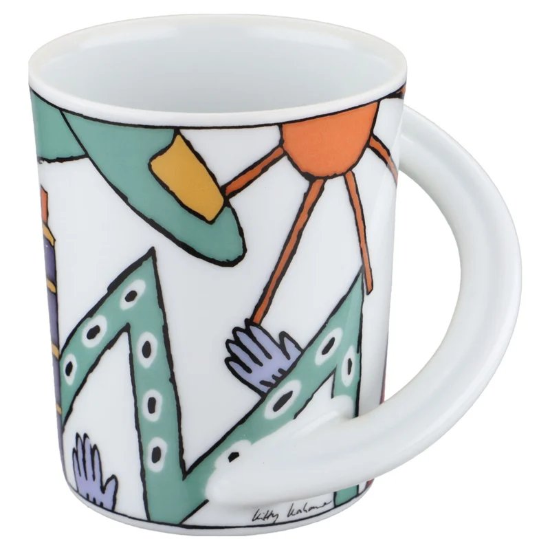 Mokkatasse Espressotasse mit Untertasse - Dekor L.A - Kitty Kahane