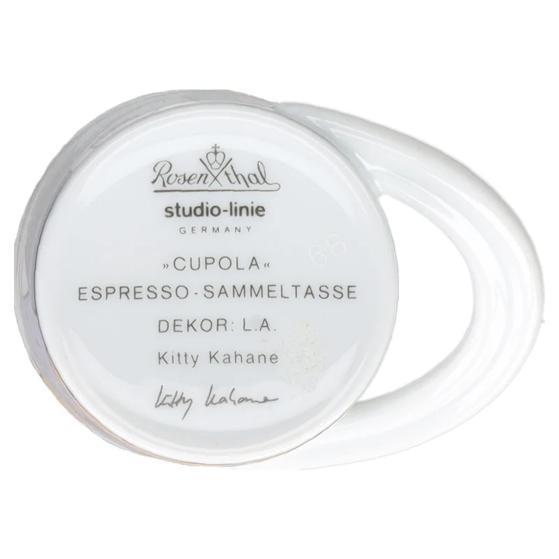 Mokkatasse Espressotasse mit Untertasse - Dekor L.A - Kitty Kahane