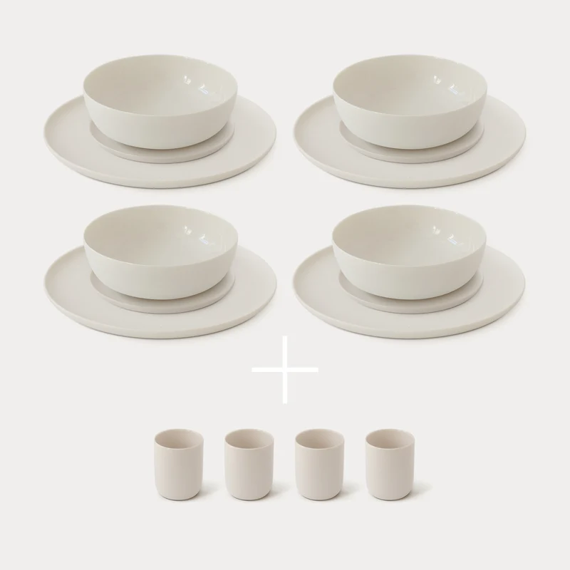 KAYA Dinner with Guests - eggshell & shiny white