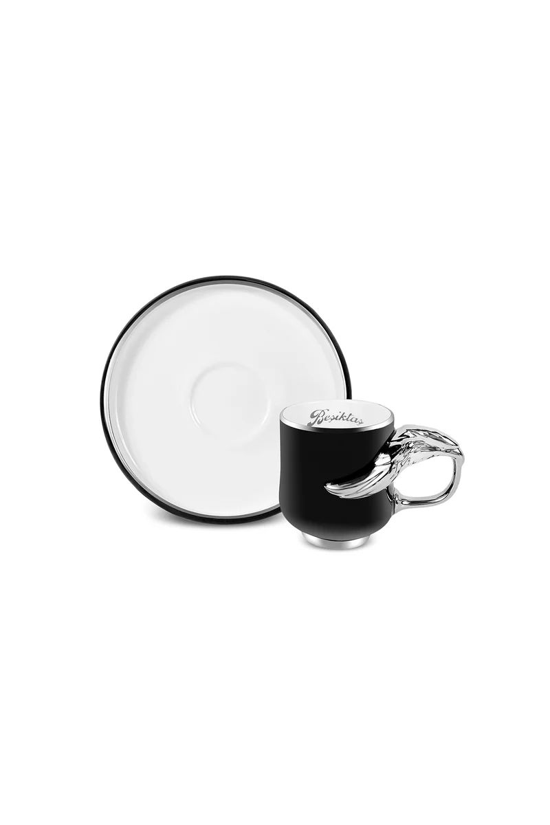 Karaca x Beşiktaş Lizenziertes 2-Personen-Kaffeetassen-Set 90 ml