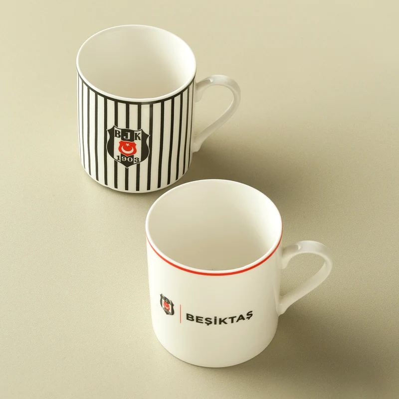 Karaca x Beşiktaş Lizenziertes 2-Personen-Teetassen-Set, 230ML