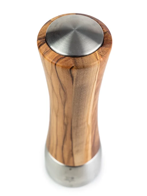 Salzmühle 21cm Olivenholz Edelstahl Madras