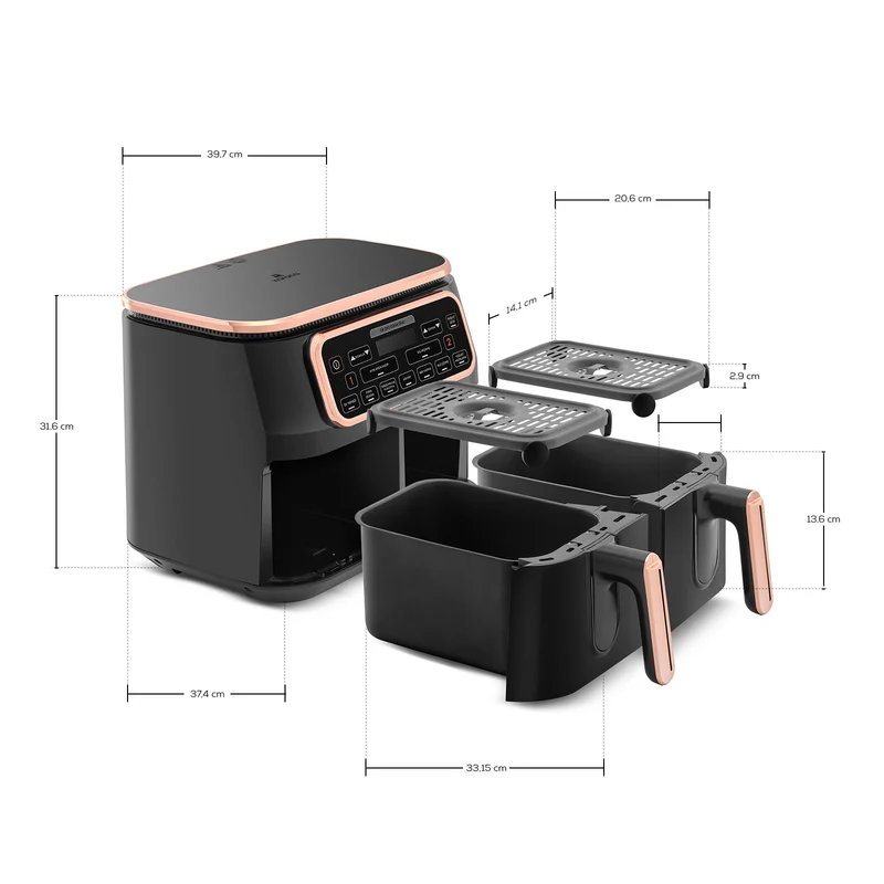 Karaca Air Pro Cook Duo Tandır XXXL Heißluftfritteuse Roségold 8L