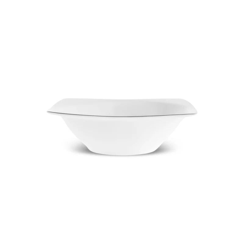 Karaca Square Bone Mensa 52-teiliges 12-Personen-Geschirrset, Platin