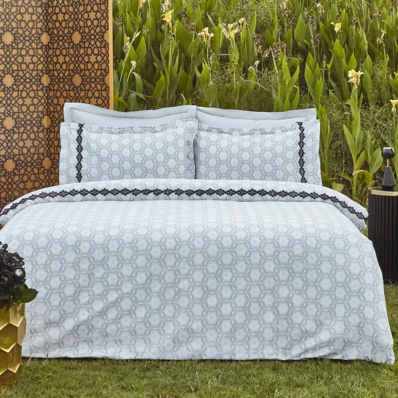 Karaca Rodeni Bettbezug-Set aus 100 % türkischer Baumwolle, Einzelbett, Mehrfarbig